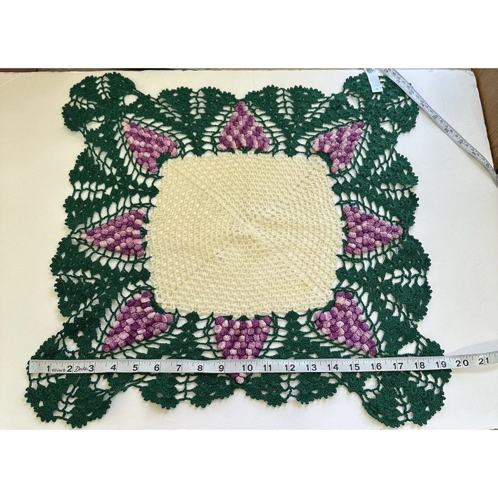 Vintage Hand Crocheted Doilies Lot of 3‎ Country Cottage Decor Shabby Chic Boho